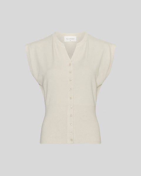 MSCH Copenhagen Hisabis Knit Vest - Oatmeal