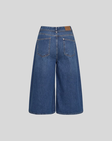 MSCH Kine Lis Culotte Jeans - Mid Wash Blue