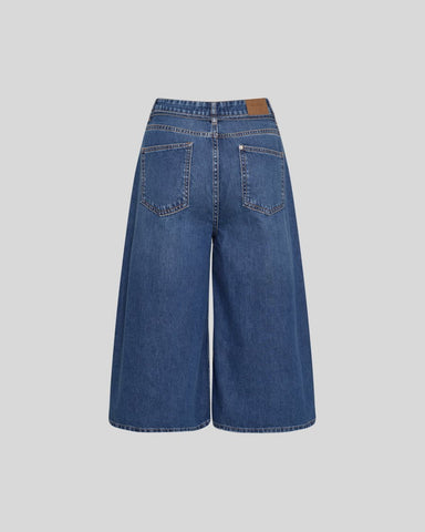 MSCH Kine Lis Culotte Jeans - Mid Wash Blue