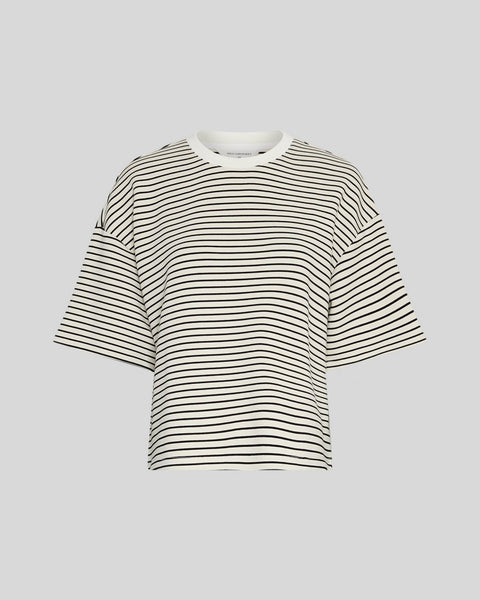 MSCH Copenhagen Nilda Ima Q SS Sweatshirt - Oatmeal / Black