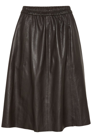 Saint Tropez Havivasz Leather Skirt - Mulch