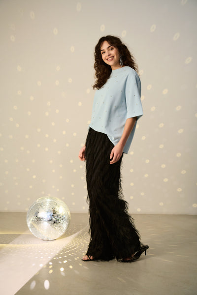 Saint Ropez NancySZ Fringe Trousers - Black