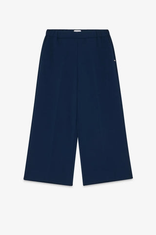 Ottod'Ame Wide Cropped Trousers - Navy