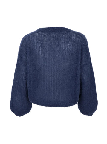 Black Colour BCBJOERK Rib Jumper - Navy