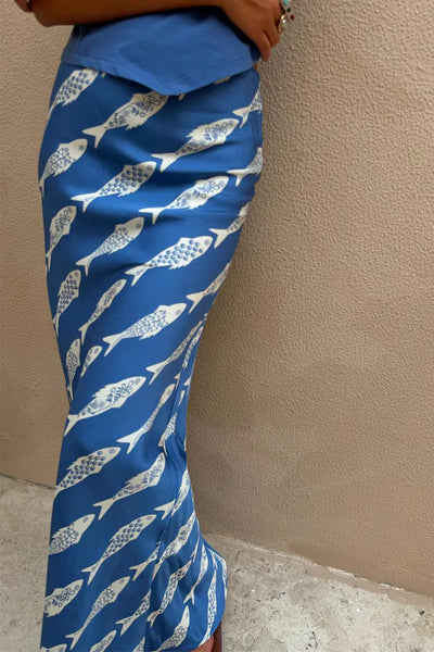 Never Fully Dressed Blue Marina Dorris Skirt - Blue