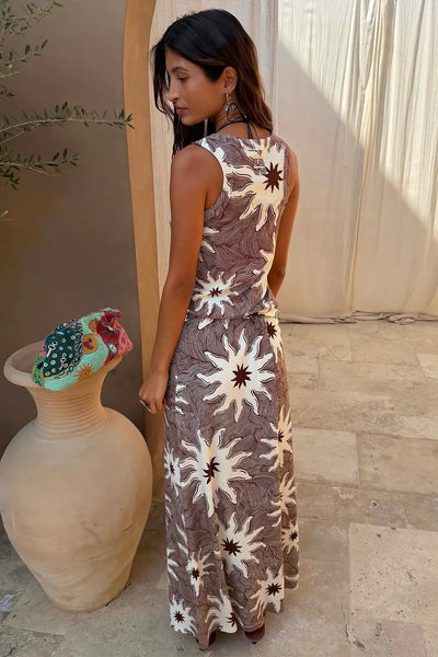 Never Fully Dressed Soleil Rib Dorris Skirt - Chocolate