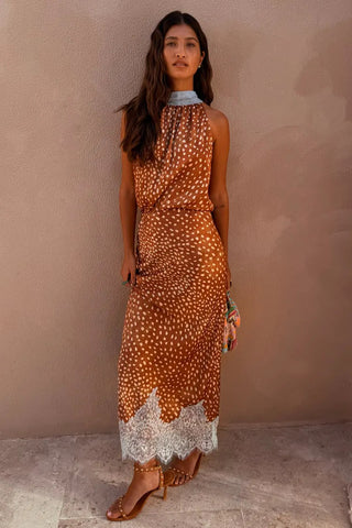 Never Fully Dressed Fawn Print Maeva Skirt - Fawn