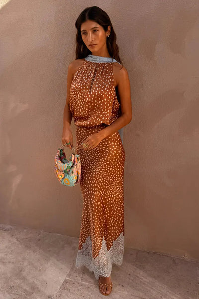 Never Fully Dressed Fawn Print Maeva Skirt - Fawn