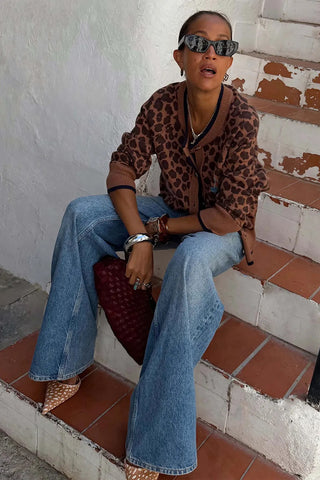 Never Fully Dressed Leopard Cheryl Cardigan - Leopard