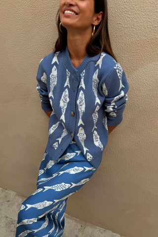 Never Fully Dressed Blue Marina Hollie Cardigan - Blue