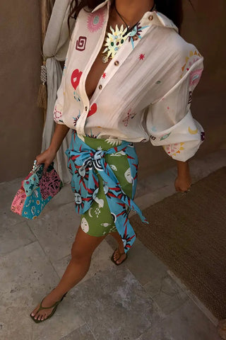 Never Fully Dressed Morocco Charms Marley Shirt - Ecru