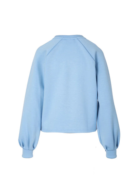 Coster Copenhagen Sweatshirt with Scuba Rose - Blue