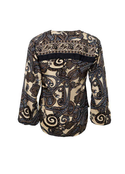 Black Colour BCLuna Paisley Blouse - Grey