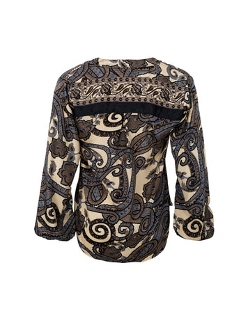 Black Colour BCLuna Paisley Blouse - Grey