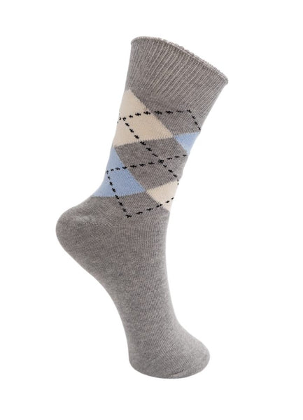 Black Colour BCTartan Socks - Grey