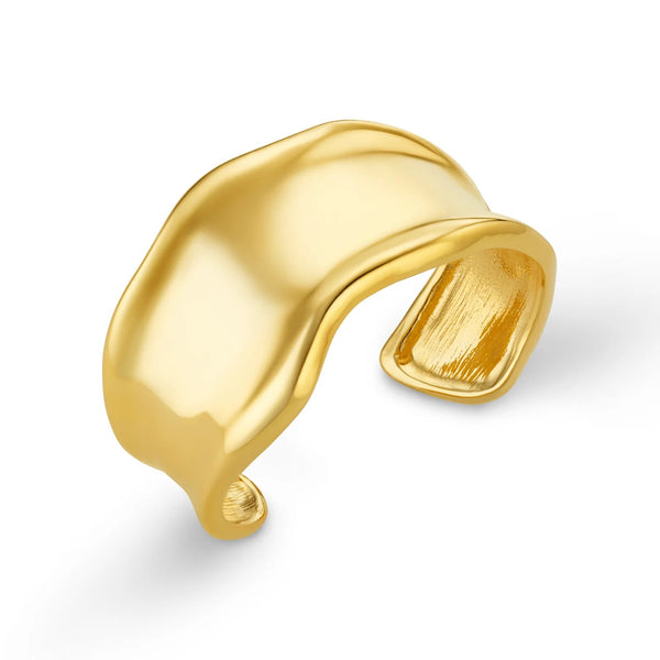 Orelia Jewellery Statement Organic Molten Metal Cuff - Gold