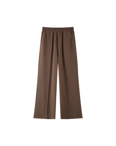 Grace & Mila Straight Wide Leg Trouser One Size - Taupe