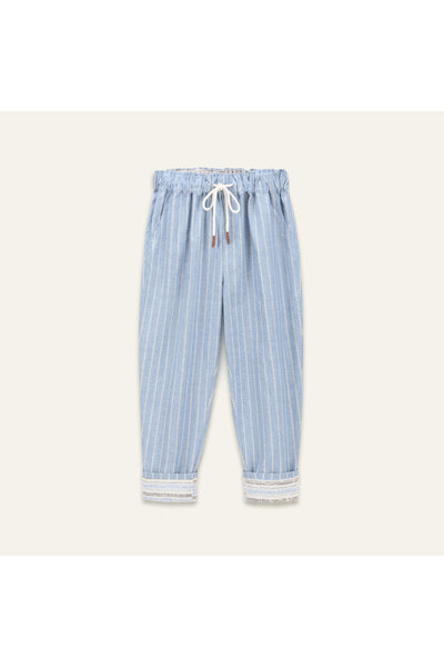 ORFEO Lola Stripe Trousers - Blue