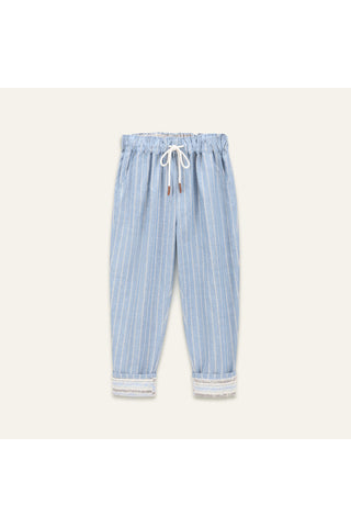 ORFEO Lola Stripe Trousers - Blue