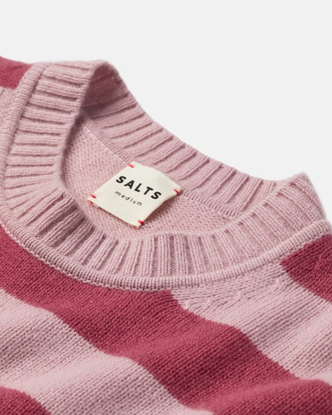 Salts Cashmere Lofty Crew Neck Sweater - Rose / Pale Pink