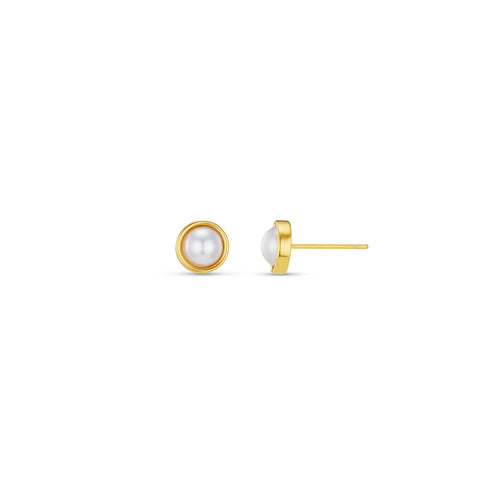 Orelia Jewellery Pearl Stud Earrings - Gold