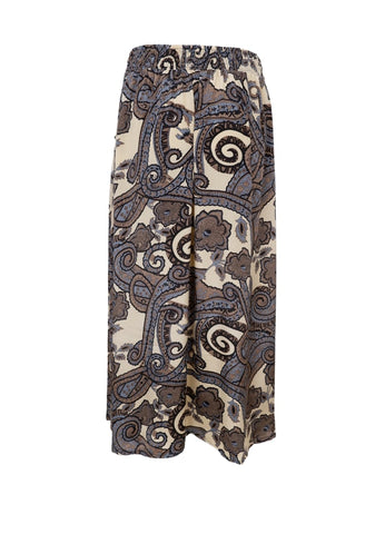 Black Colour BCLuna Long Skirt - Grey Paisley