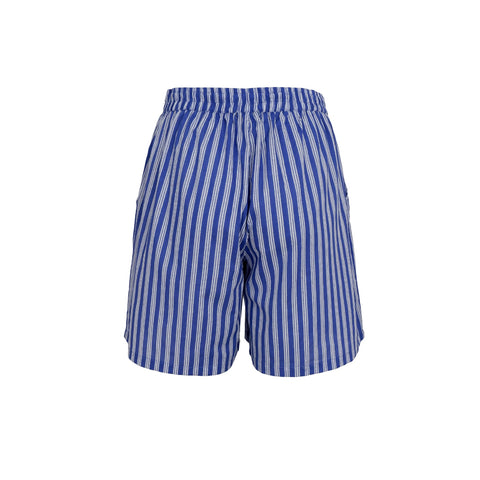 Black colour BCFlora Cotton Stripe Shorts - Blue