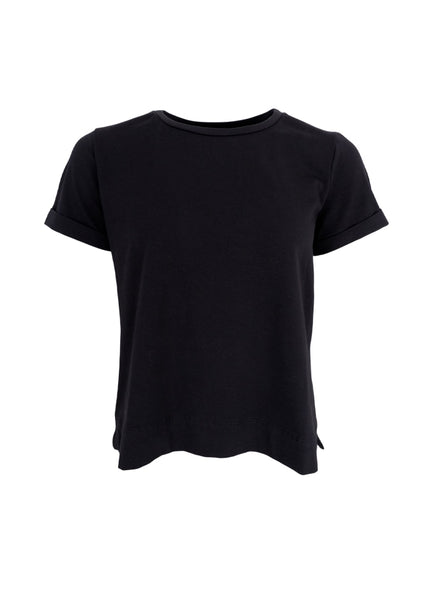 Black Colour Round Neck T-Shirt - Black