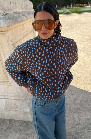 Never Fully Dressed Paisley Reversible Puffer Jacket - Paisley / Deer Print