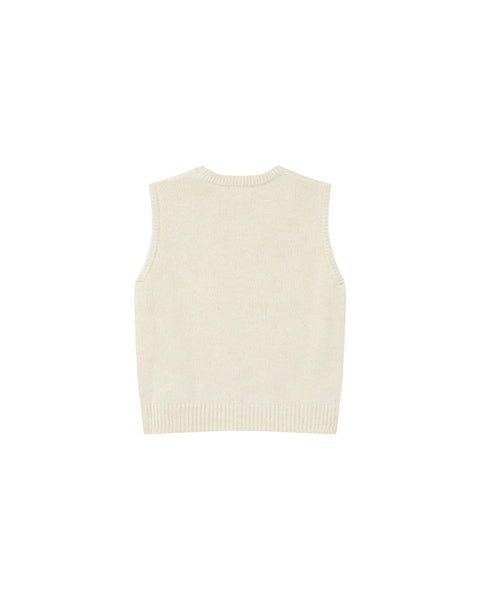 Grace & Mila Say Sleeveless Wool 7 Alpaca Tank - Ecru