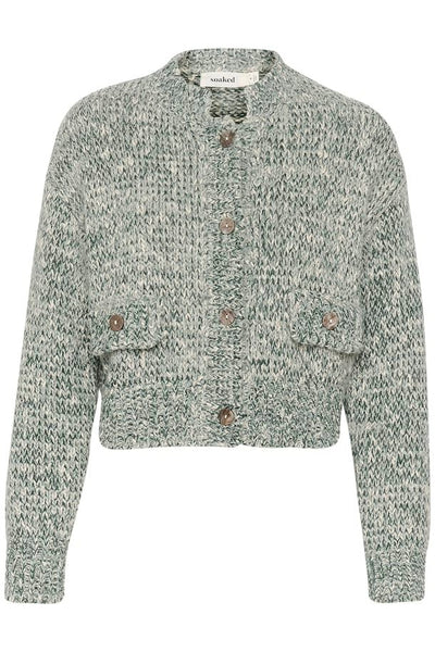 Soaked In Luxury Kamella Cardigan - Rain forest Melange