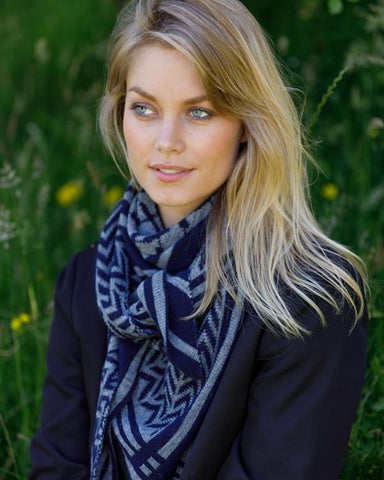 Black Colour BCBex Triangle Scarf - Grey