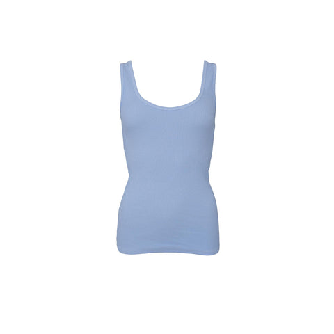 Black Colour BCVibs Rib Tank Vest - Blue