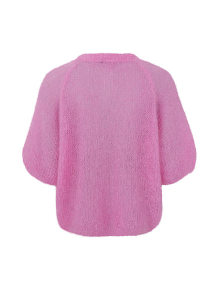Black Colour BCBjoerk Patent Knitted Cardigan - Pink