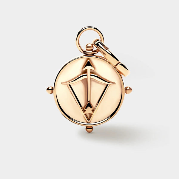 COLURi Zodiac Double Sided 'Sagittarius' Charm - Gold Plated