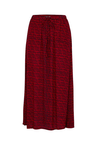 Soaked In Luxury Alize Salsa Square Print Skirt - Red