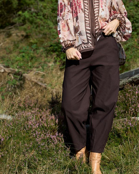 Black Colour BCBeverley Barrel Trouser - Black Coffee