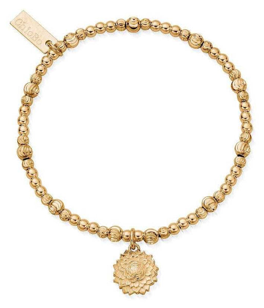 ChloBo Cute Sparkle Sunflower Bracelet - Gold