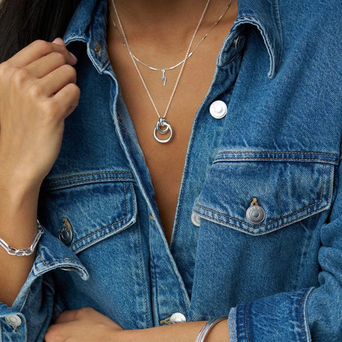 Orellia Jewellery Lightning Charm Necklace - Silver