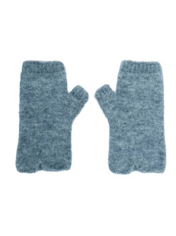 Black Colour BCGinger Short Alpaca Handwarmers - Grey