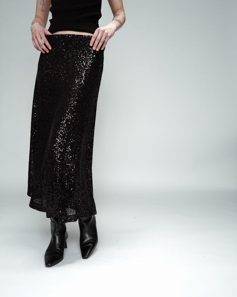 Grace & Mila Obsession Sequin Skirt - Black