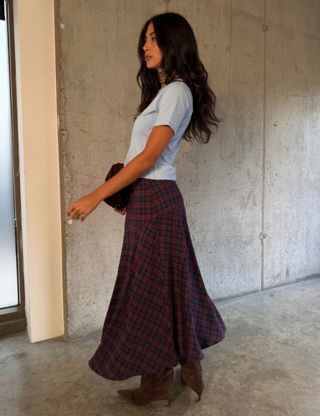 Never Fully Dressed Checked Asymetric Skirt