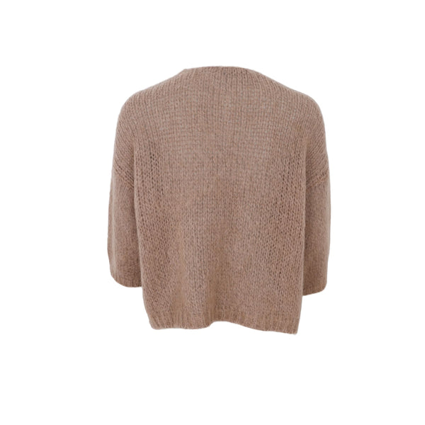 Black Colour BCCasey Puff Sleeve Cardigan - Taupe