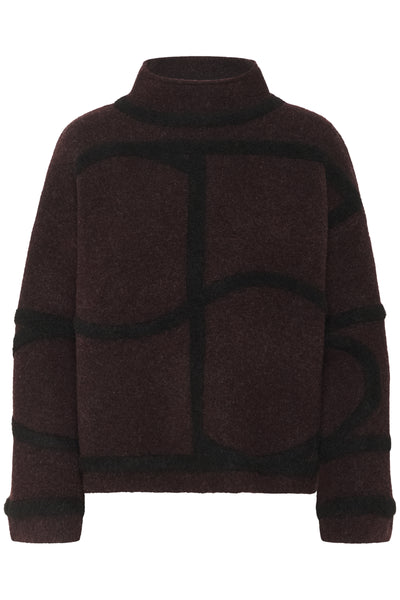 Soaked In Luxury SLSorea Mono Sweater - Plum
