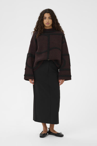 Soaked In Luxury SLSorea Mono Sweater - Plum