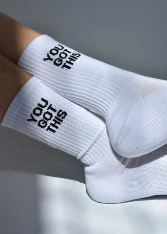 Soxygen Socks' You Got This' Socks - White One Size