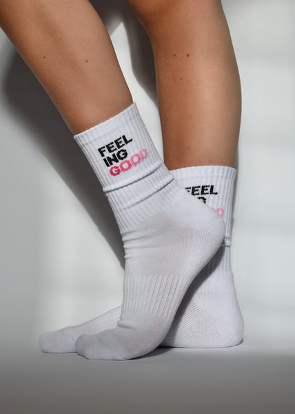 Soxygen Socks 'Feeling Good' Socks - White One Size
