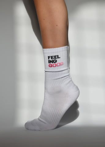 Soxygen Socks 'Feeling Good' Socks - White One Size