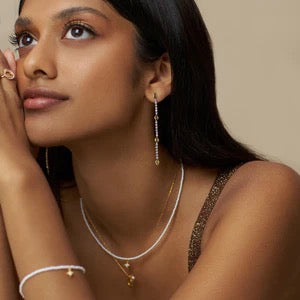 Orelia Jewellery Cupchain Waterfall Drop Earrings - Gold