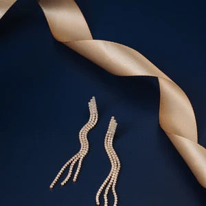 Orelia Jewellery Cupchain Waterfall Drop Earrings - Gold